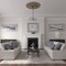 Ekena Millwork Galveston Ceiling Medallion (Fits Canopies up to 5 7/8"), 51"OD x 3 5/8"ID x 3 3/8"P, Warm Silver CM51GLWSS - alternate 2